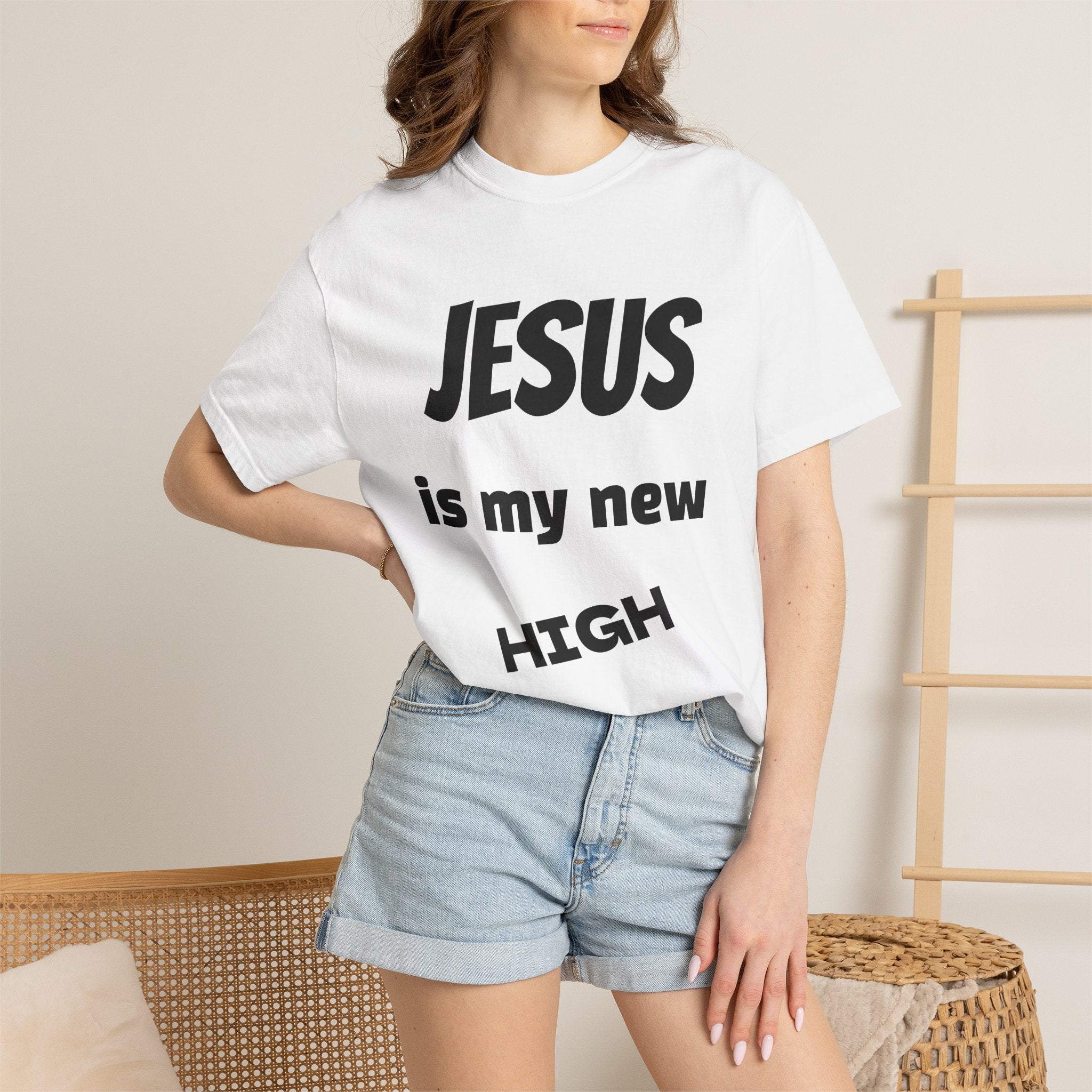 Jesus Is My New High T-Shirt | Christian Sobriety Tee | Sober Gear