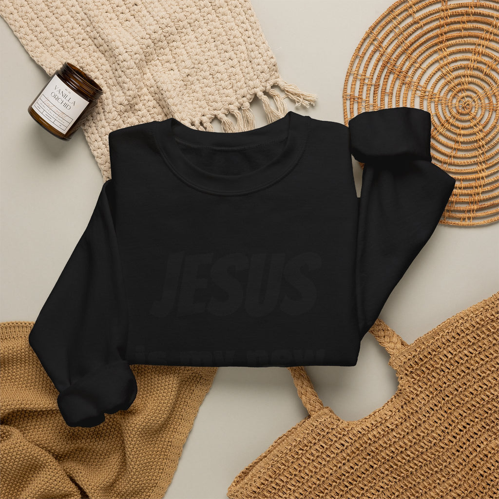 Jesus Is My New High Crewneck Sweatshirt | Christian Recovery Apparel