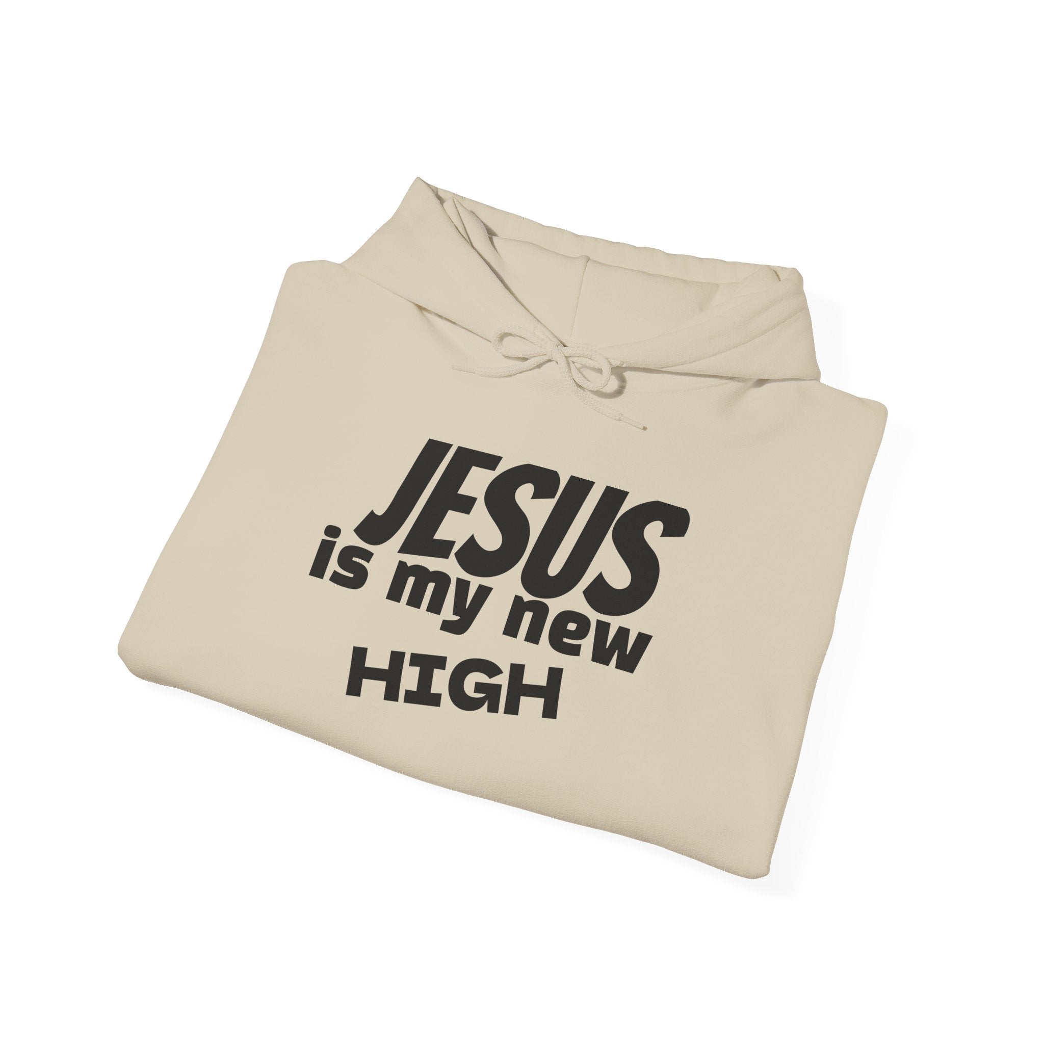 Jesus Is My New High Hoodie | Christian Faith Pullover | Sober Gear
