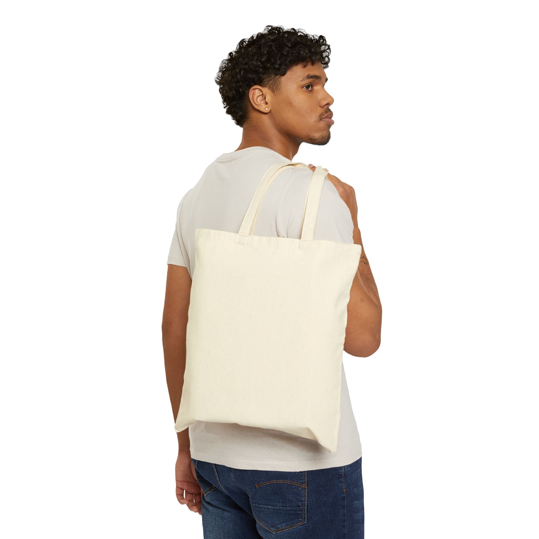 Jesus Is My New High Canvas Tote Bag | Christian Sobriety Accessory